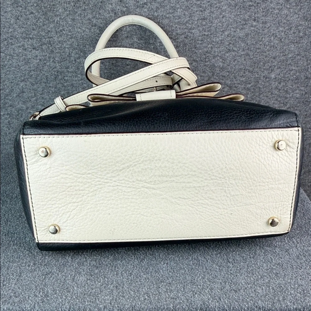 Kate Spade Kaiya Alice Black and White Leather‎ Satchel Bag